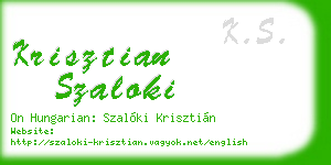 krisztian szaloki business card